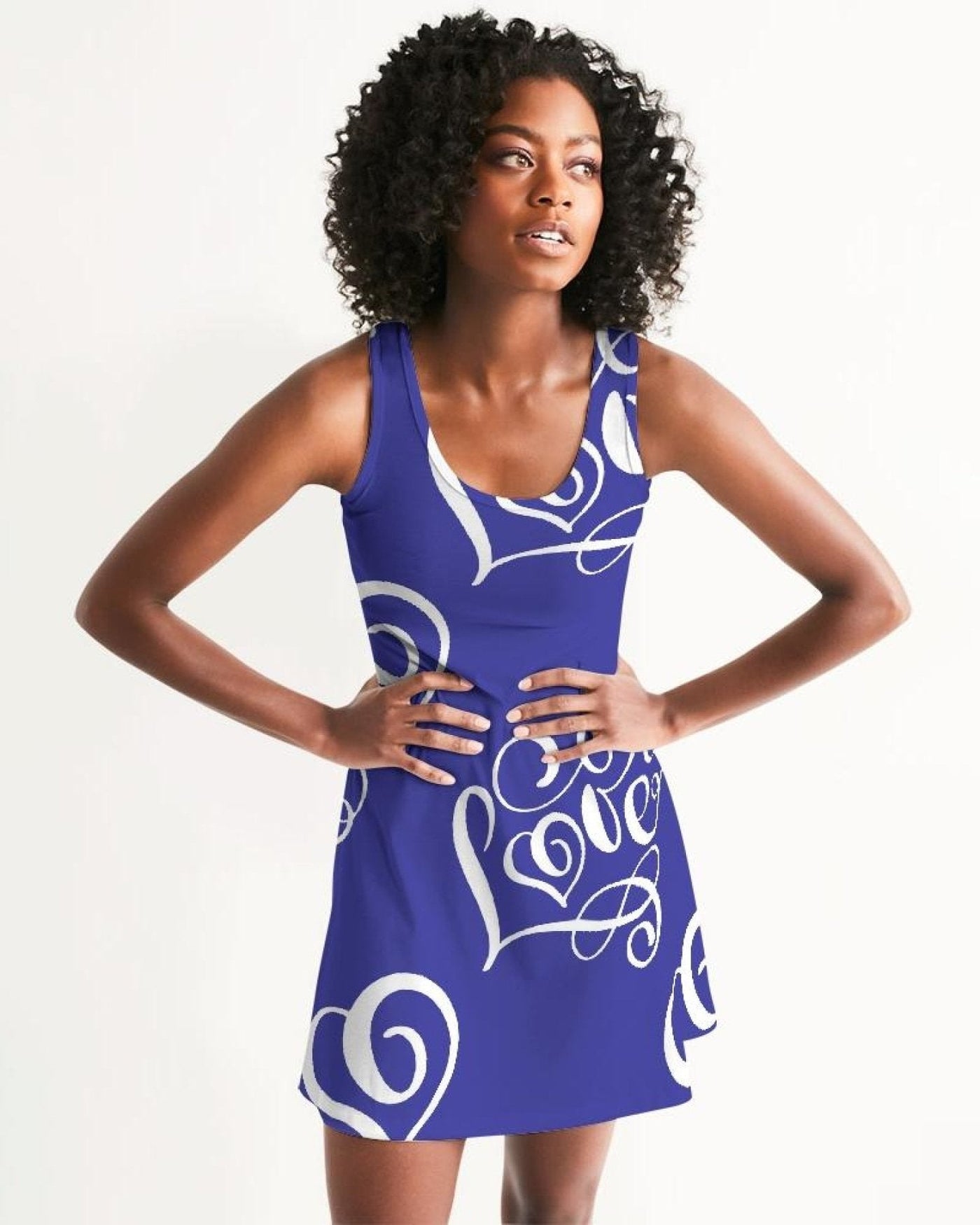 Womens Dress - Love Racerback Dress Royal Blue/white - Womens | Dresses |