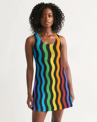 Womens Dress - Rainbow Stripped Style Racerback Dress - Womens | Dresses |