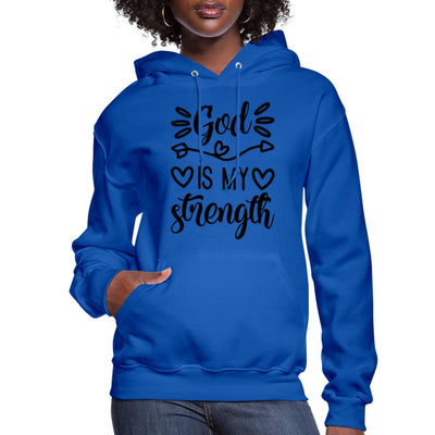 Womens Hoodie God Is My Strength - Black - Womens | Hoodies