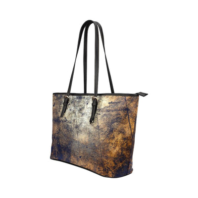 Large Leather Tote Shoulder Bag - Brown Abstract Handbag - Bags | Leather Tote