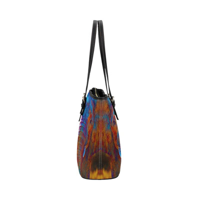 Large Leather Tote Shoulder Bag - Multicolor Elephant Handbag - Bags | Leather