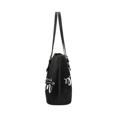 Large Leather Tote Shoulder Bag - Phenomenal Woman Handbag Black/white - Bags |
