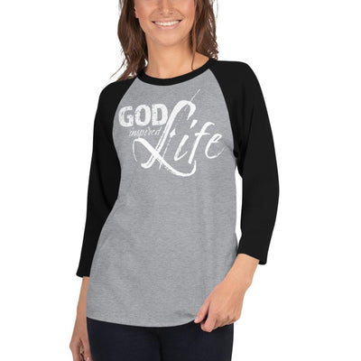 Womens Raglan Tee God Inspired Graphic Pullover Baseball Shirt - Womens |