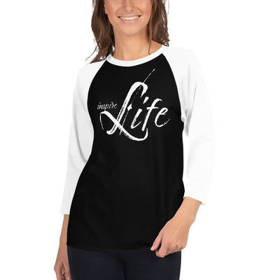 Womens Raglan Tee Inspire Life Graphic Pullover Baseball Shirt - Womens |