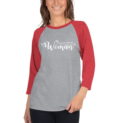Womens Raglan Tee Phenomenal Woman Graphic Pullover Baseball Shirt - Womens |