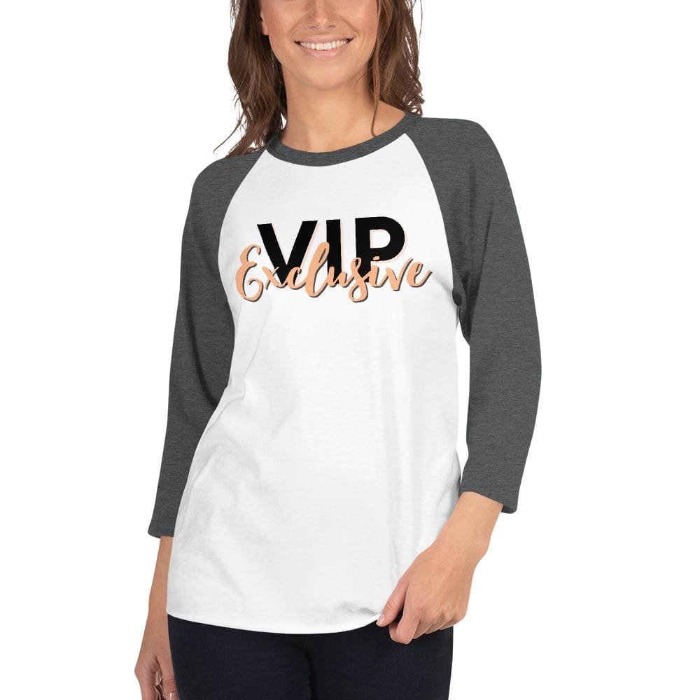 Womens Raglan Tee Vip Exclusive Graphic Quarter Sleeve T-shirt - Womens