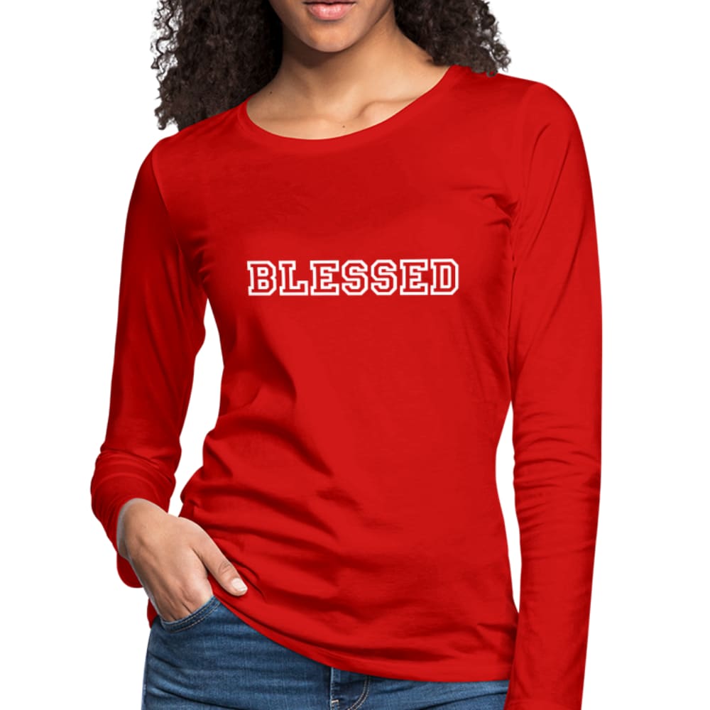 Womens Long Sleeve Graphic Tee Blessed Print - Womens | T-Shirts | Long Sleeves