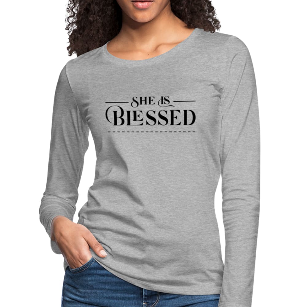 Womens Long Sleeve Graphic Tee She Is Blessed Print - Womens | T-Shirts | Long