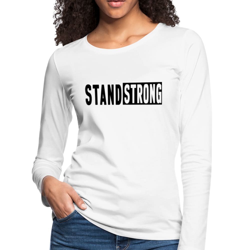 Womens Long Sleeve Graphic Tee Stand Strong Print - Womens | T-Shirts | Long