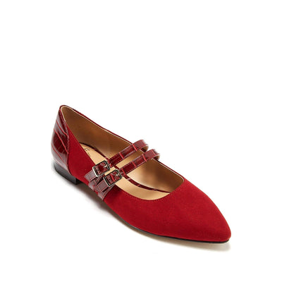 Womens Sahara Red Flat Shoes (size 6.5) - Deals | Shoes