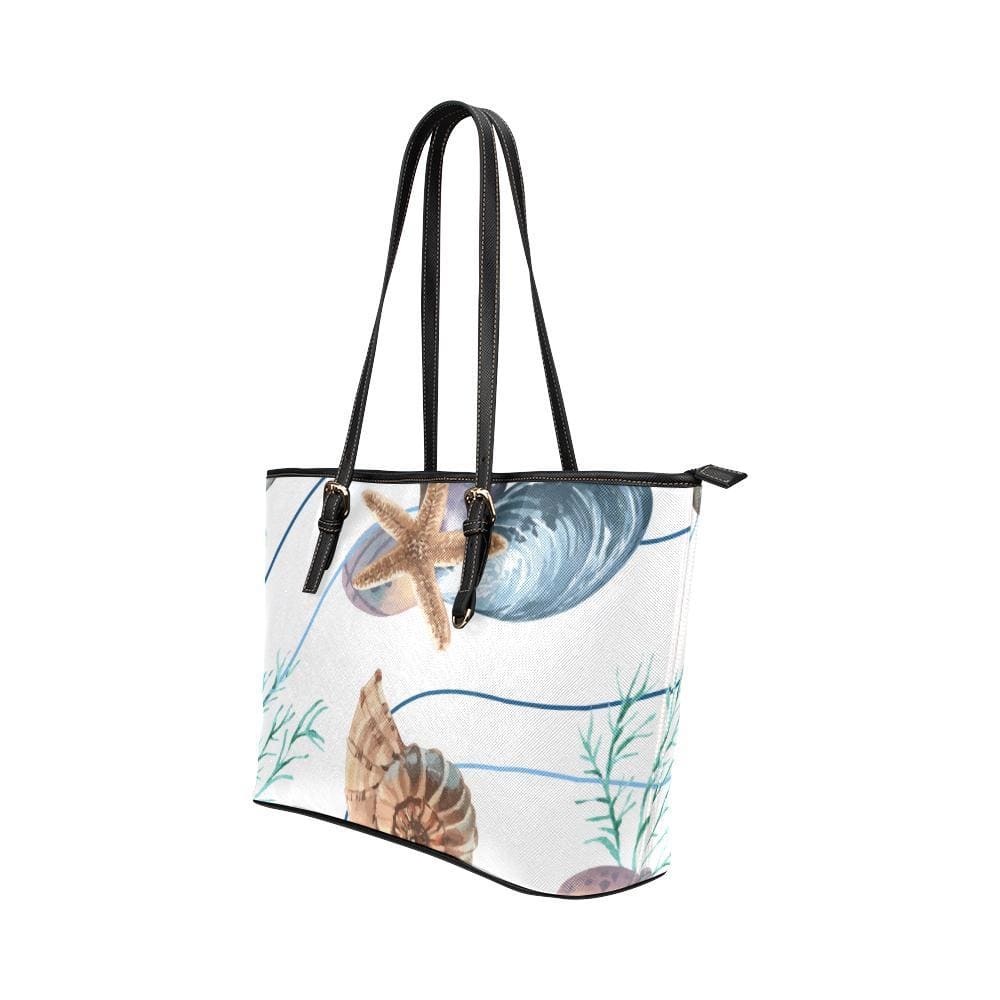 Women’s Shoulder Bag Sea Shell Beach Double Handle Handbag - Bags | Leather