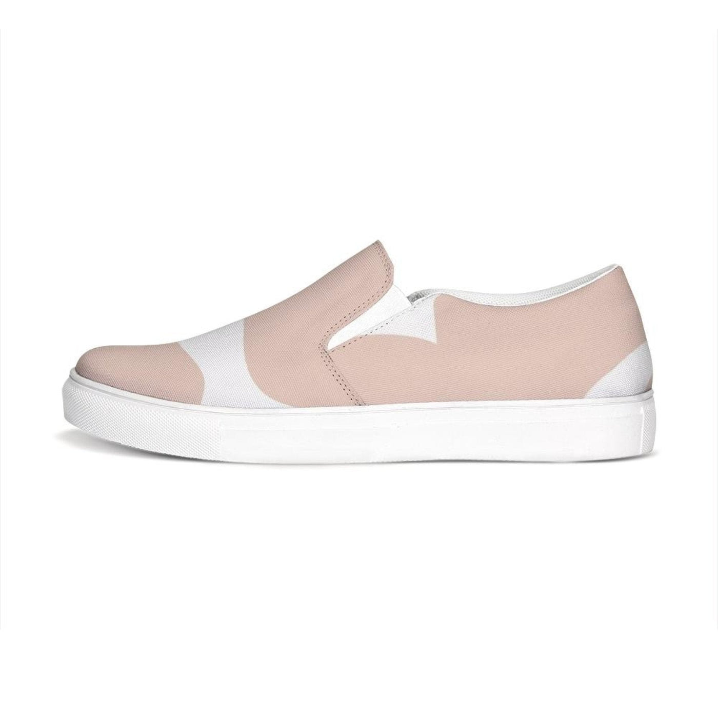 Womens Sneakers Peach & White Low Top Slip-on Canvas Shoes - Womens | Sneakers