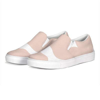 Womens Sneakers Peach & White Low Top Slip-on Canvas Shoes - Womens | Sneakers