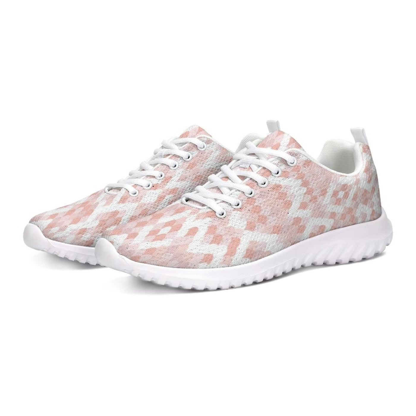 Womens Sneakers Pink & White Low Top Canvas Running Shoes - Womens | Sneakers