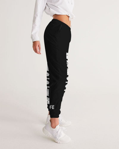 Womens Track Pants - Black & White Blessed Graphic Sports Pants - Womens | Pants
