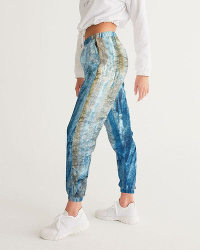 Womens Track Pants - Blue Multicolor Graphic Sports Pants - Womens | Pants |