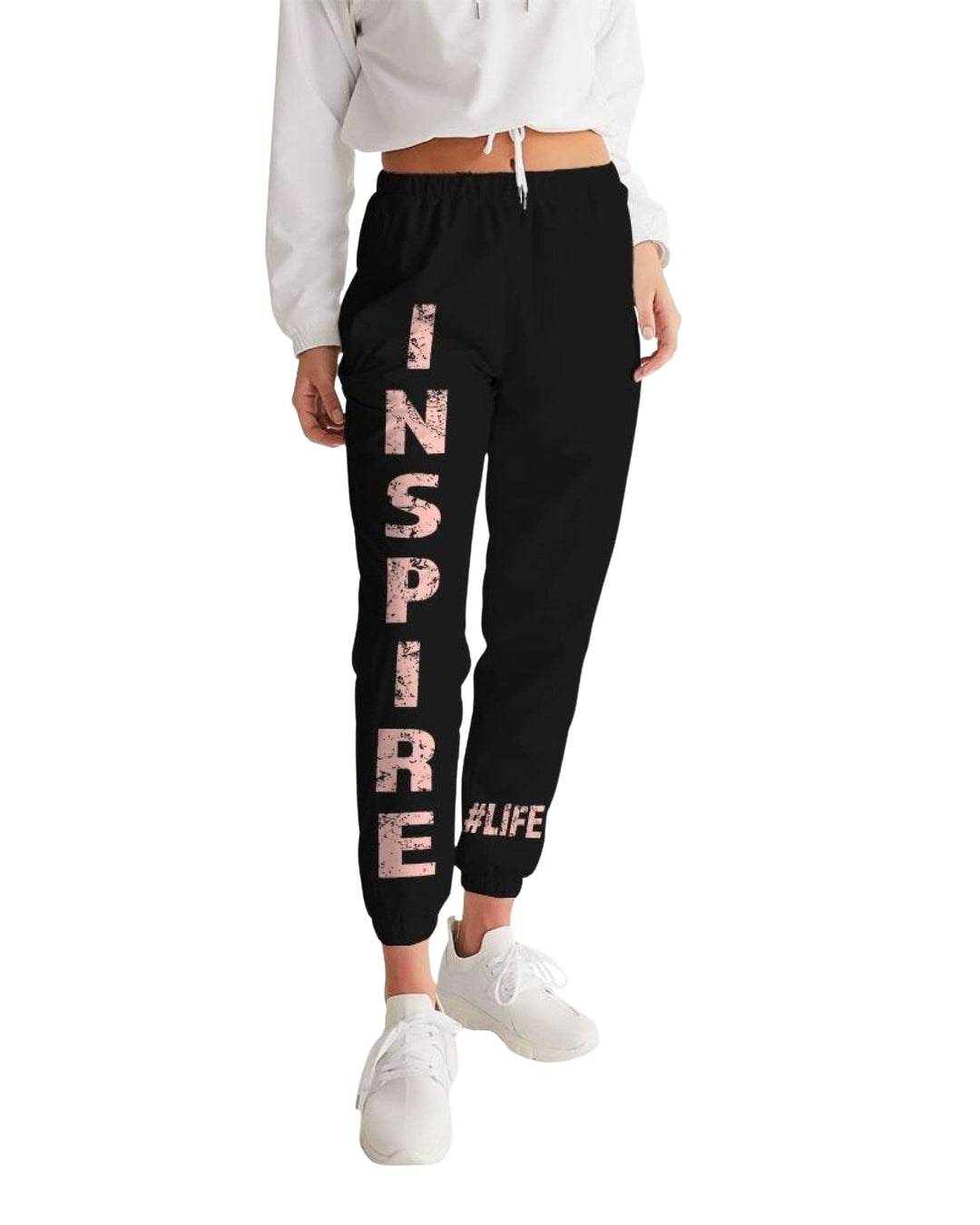 Womens Track Pants - Dark Grey Inspire Graphic Sports Pants - Womens | Pants