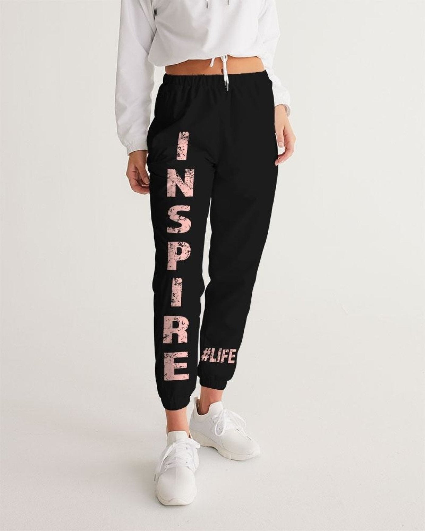 Womens Track Pants - Dark Grey Inspire Graphic Sports Pants - Womens | Pants |
